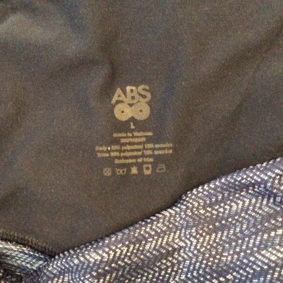 ABS Allen Schwartz Navy Blue Herringbone Leggings size Large - Picture 5 of 5